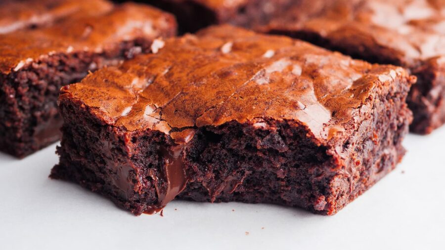 stacked brownies