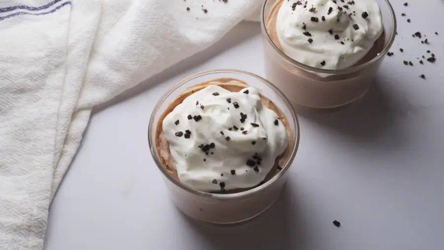 Nutella Mousse served in glasseware