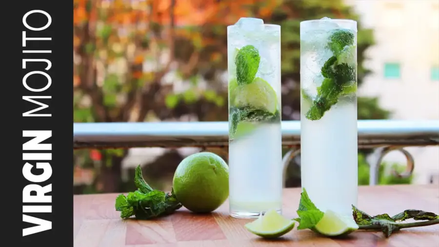 Virgin Mojito Recipe (Mojito Mocktail) served in long glasses