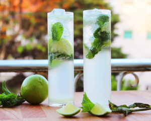 Virgin Mojito Recipe (Mojito Mocktail) served in long glasses