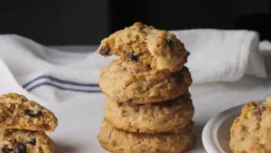 Granola Cookies stakes in a serving board