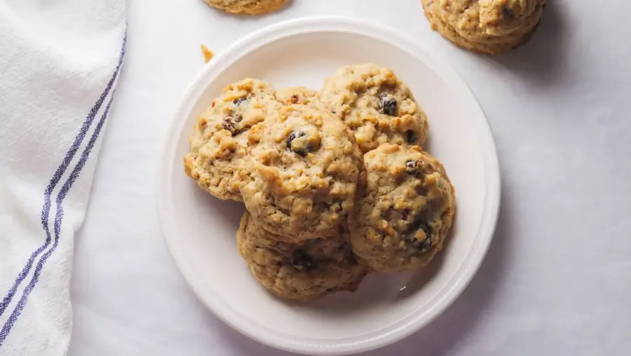 Granola Cookies served in a serving plate