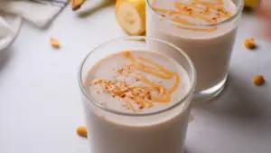 Peanut Butter Banana Smoothie served in glasses